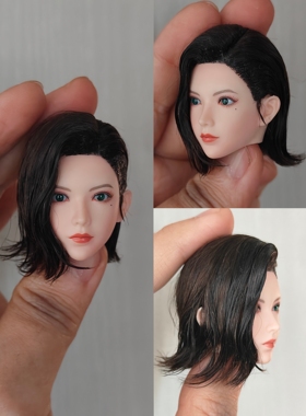 1/6可动眼女兵人头雕可来图定制非i8toys