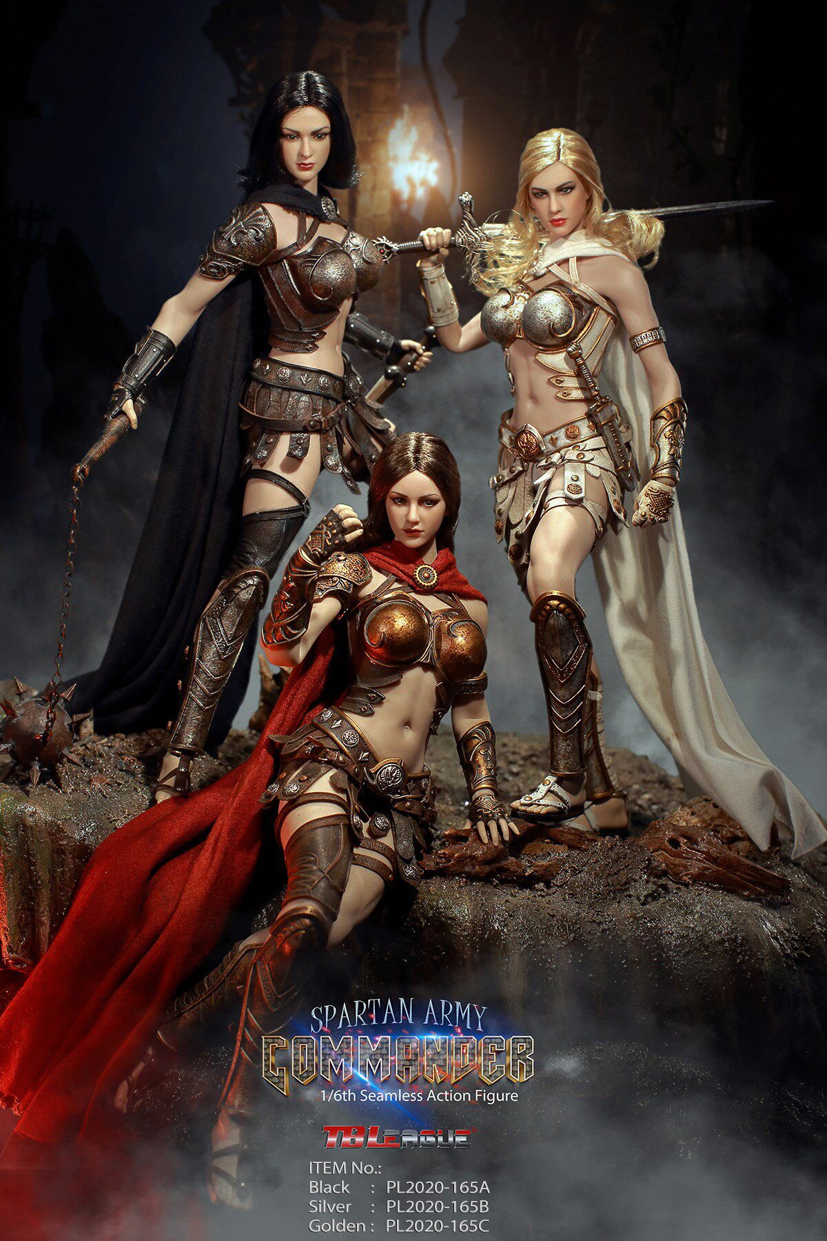 现货tbleague 1/6 spartan army commander 斯巴达女司令 鎏金版