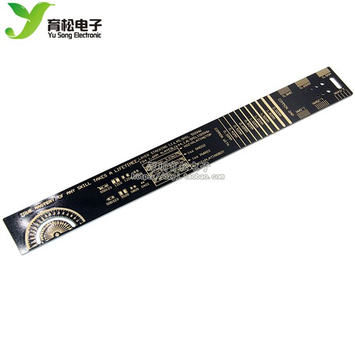 多功能工程尺25CM 沉金工艺PCB设计PCB直尺PCB量角器PCB设计工具