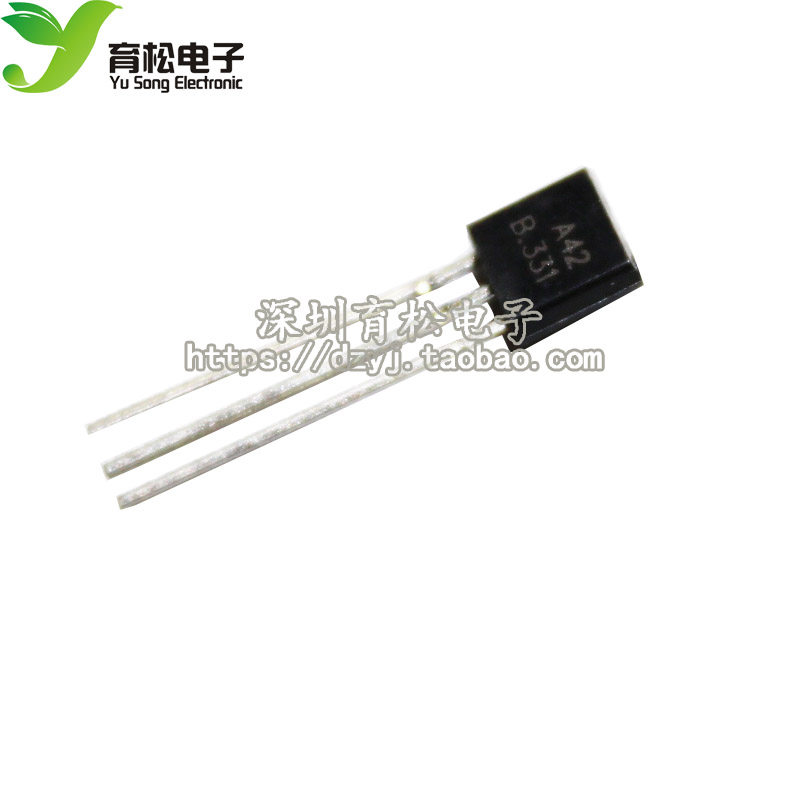 三极管 MPSA42 A42 0.5A/300V NPN 晶体管 TO-92 1000只
