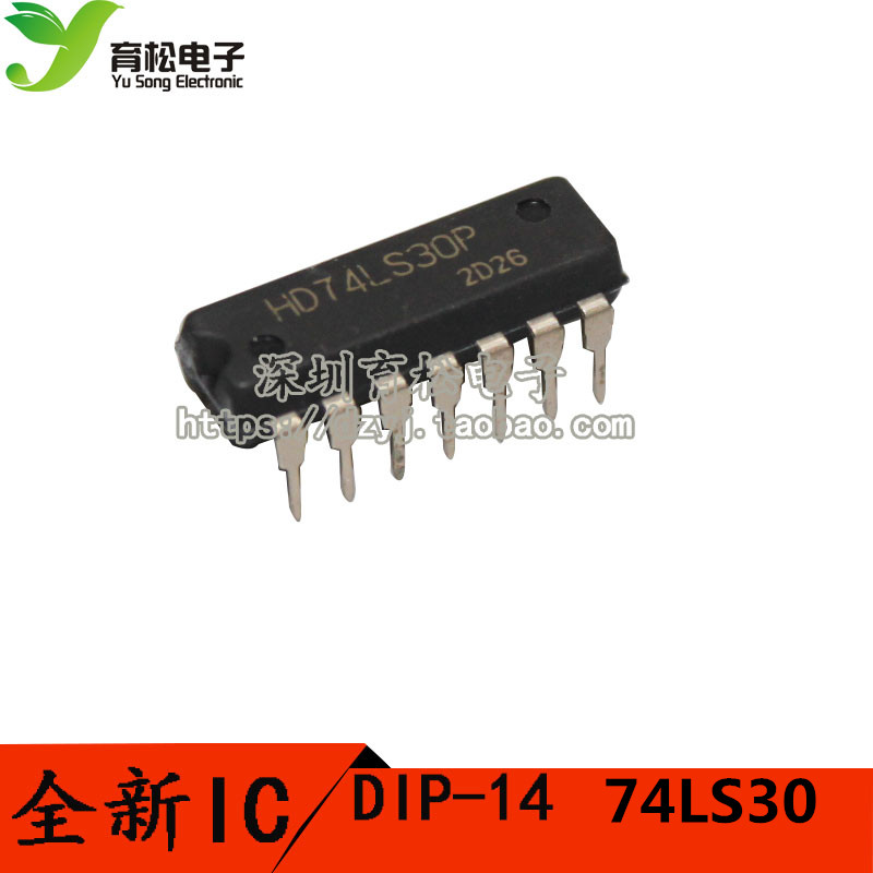 74LS30 SN74LS30N 与非门 8输入 DIP-14
