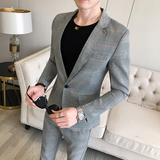 20年春季新款婚礼礼服结婚小西服西裤西装套装A328-2022-P165，男装西服套装，星座406