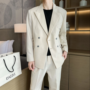2024新款秋季韩版长袖西服西裤西装套装男A328-21707-P165控225图片