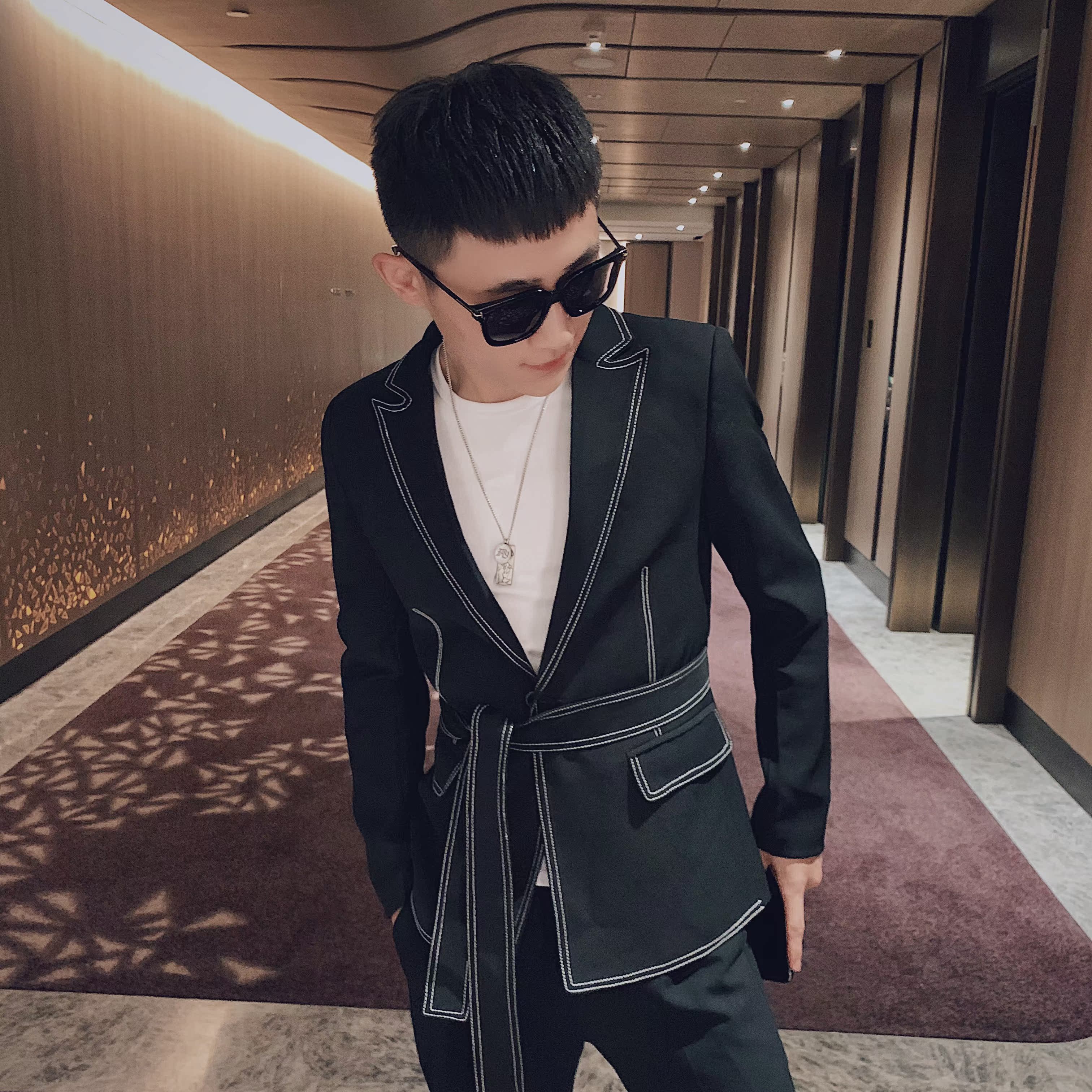 20年春季新款社会小伙明显工艺西服西裤俩件套A328-2020-P175，男装西服套装，星座406