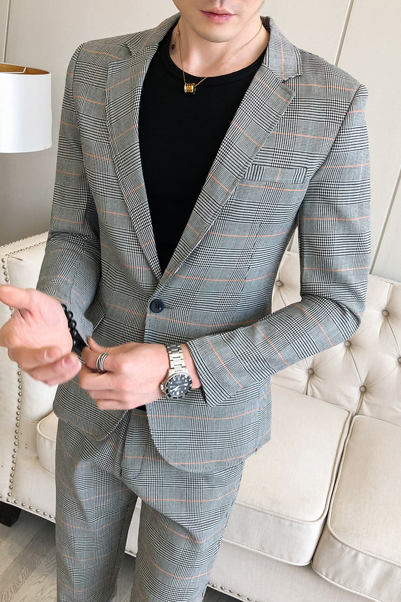 20年春季新款婚礼礼服结婚小西服西裤西装套装A328-2022-P165,男装西服套装,星座406