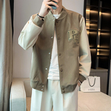 2024秋新款呢质感棒球服夹克外套男韩版宽松A328-21066-P115控155，男装夹克，星座406