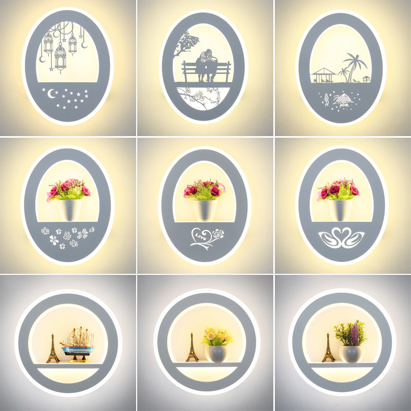 装饰画壁灯墙灯床头灯卧室儿童房小壁灯 电视墙灯楼梯间走廊壁灯