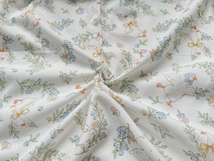 一米价40支轻薄棉绸蓝莓大鹅婴童睡衣床品夏季 软薄布料棉服布料