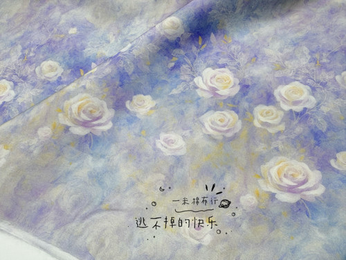 一米价锦棉90棉紫色油画系列童装旗袍洛丽塔裙肠圈衬衣包包娃衣料