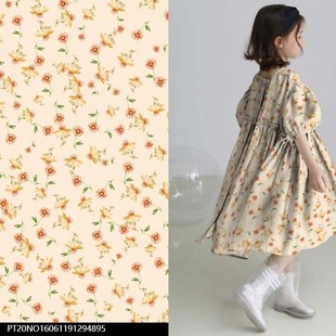 一米福利价60支人棉细斜小雏菊夏季 连衣裙旗袍家居服面料