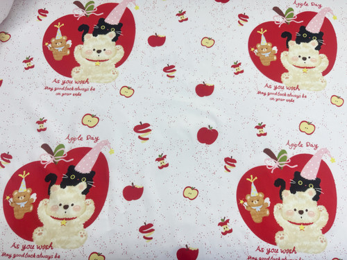 （版权花色）全棉8安帆布高密苹果修狗包包桌布背带裤外套面料