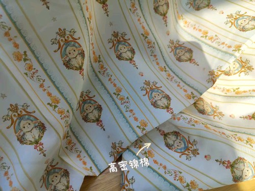 一米价福利满20包邮高密锦棉欧美风小羊婴童手工洛丽塔裙衬衣布料