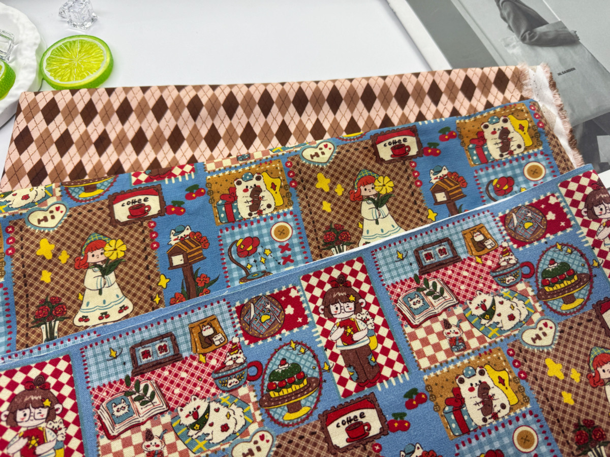 独家版权花色全棉8安帆布和府绸复古女孩包包桌布背带裤外套