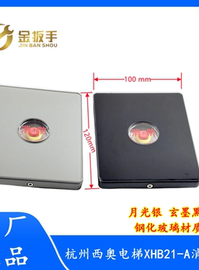 杭州西奥电梯独立消防开关盒XHB21-A钢化玻璃面板 银/黑色 奥的斯