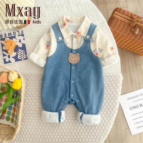 MXAG婴儿衣服男宝宝连身
