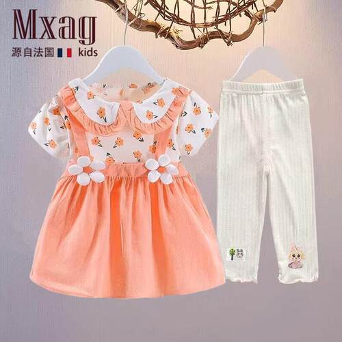 MXAG女童连衣裙夏装纯棉