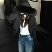 派克服女连帽可拆卸毛领棉衣外套冬 2025新款 201 250