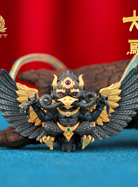 s925纯银做旧大鹏金翅鸟吊坠藏式民族风随身小吊坠大鹏鸟护法项坠