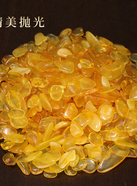 天然琥珀蜜蜡原石碎料优质供曼扎盘修曼茶罗装藏用七宝石米蜡50克