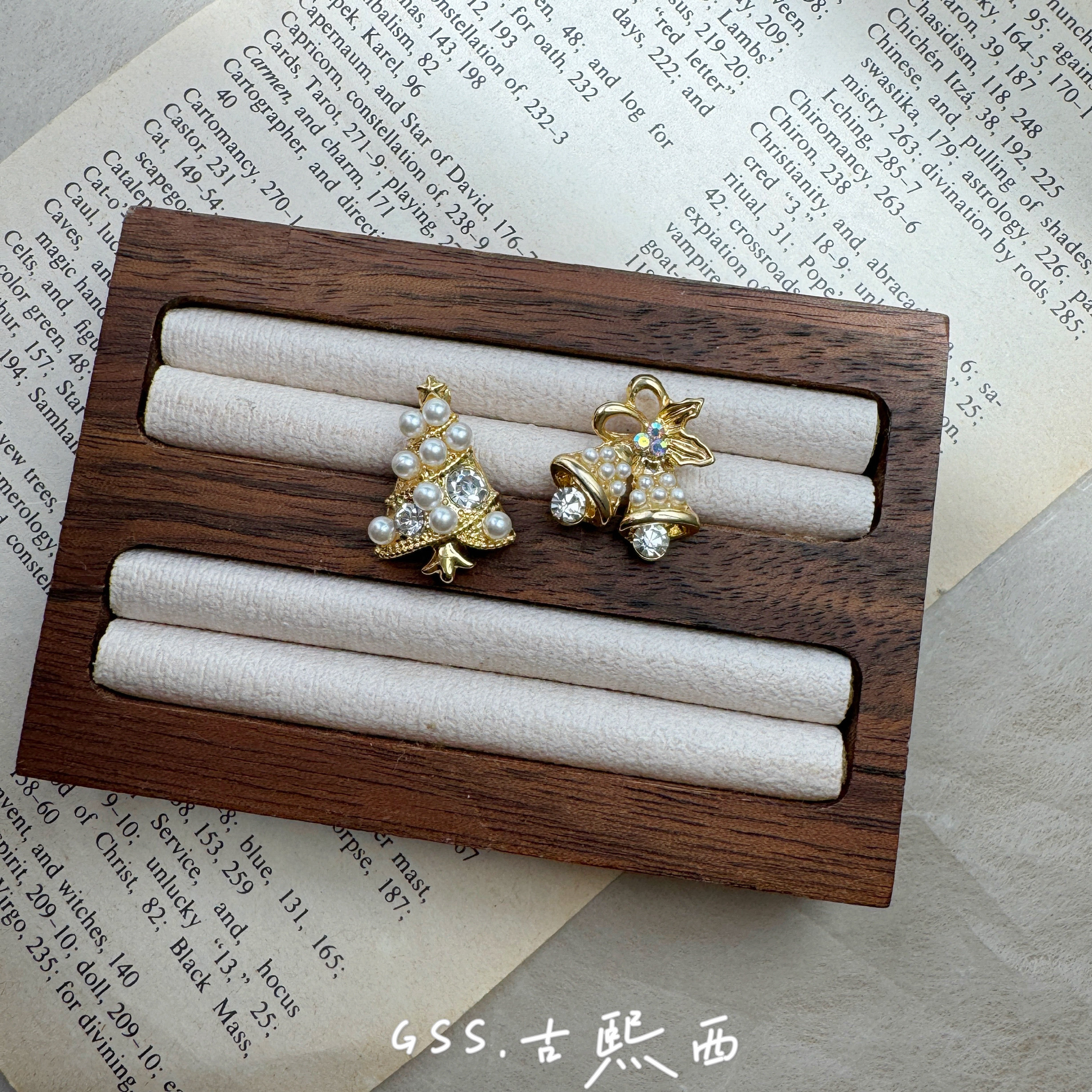 【古熙西外饰】圣诞节冬季耳饰女耳钉可爱派对饰品女圣诞搭配