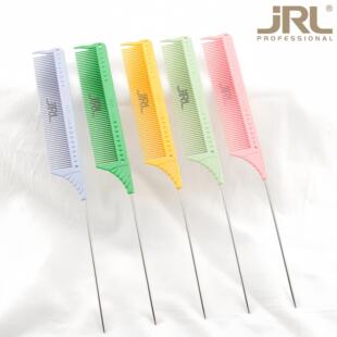 正品JRL尖尾梳耐高热钢针分区梳挑染盘发分针梳子易入发美发挑梳