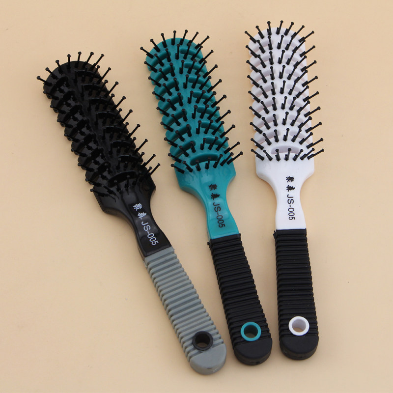 专业聚森堂美发排骨梳耐高温七排梳子尼龙梳齿防滑按摩梳发廊家用