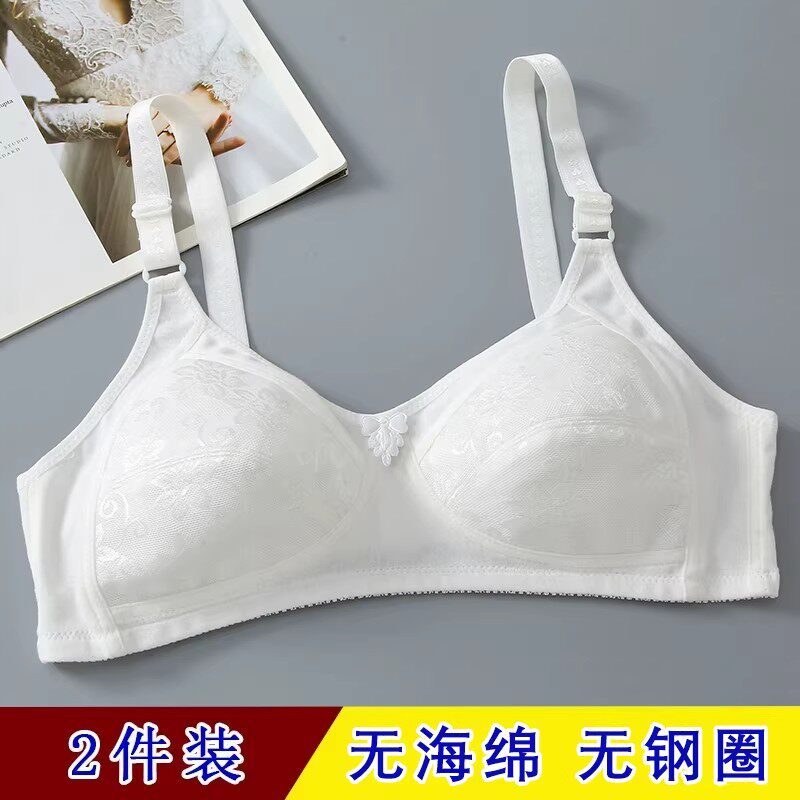 夏季超薄款无钢圈无海绵纯棉文胸传统老式妈妈胸罩中老年透气内衣