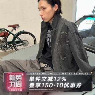 JACKET 重磅M65 十字绗缝线 水洗落色 夹克外套 鼹鼠皮 SADSOUP
