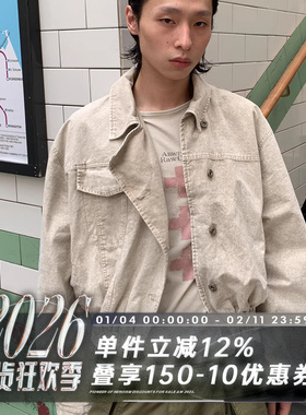 POH ORDERLY JACKET 盐渍白 重工洗水 箱型廓形 传令兵夹克