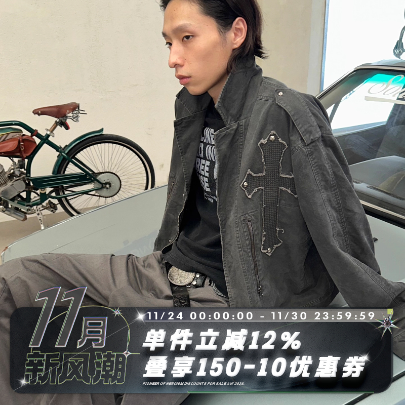 POH十字绗缝线M65夹克外套