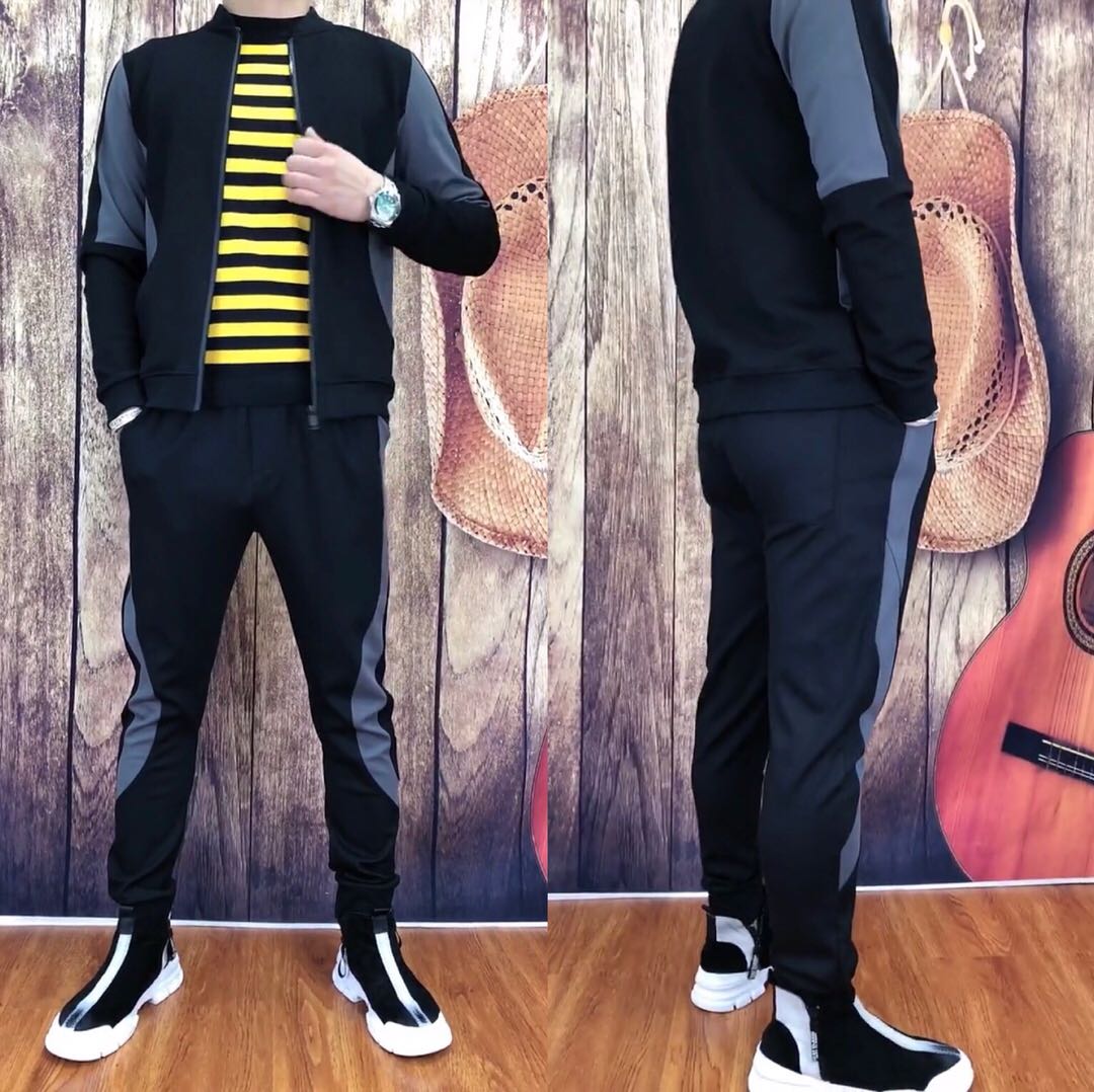 t014秋季男士立领小脚裤快手外套