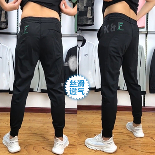 K014夏季男士空调裤弹力丝滑修身透气小脚裤抖音快手新款网红男裤