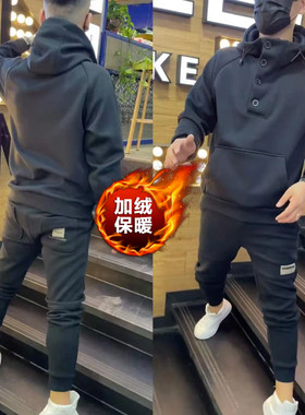 青春潮流简单宽松套头卫衣