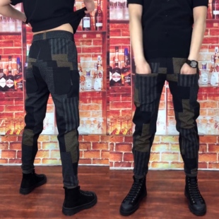 潮流帅气格子裤 男士 男装 休闲裤 潮裤 男韩版 卫裤 2055修身 2025小脚裤