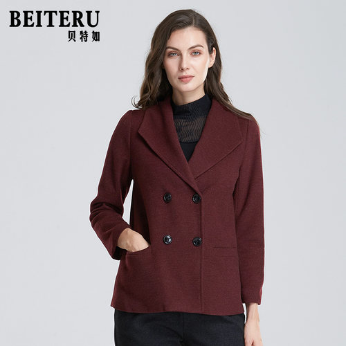 毛呢外套贝特如大衣短款时尚