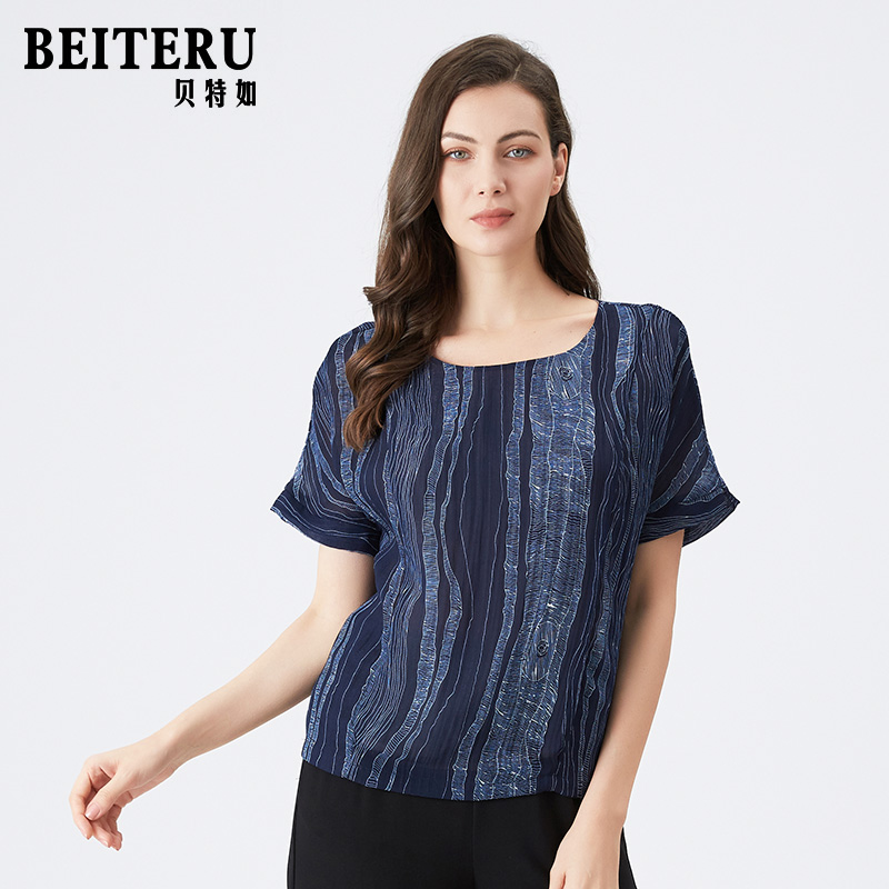 贝特如妈妈夏季上衣休闲洋气
