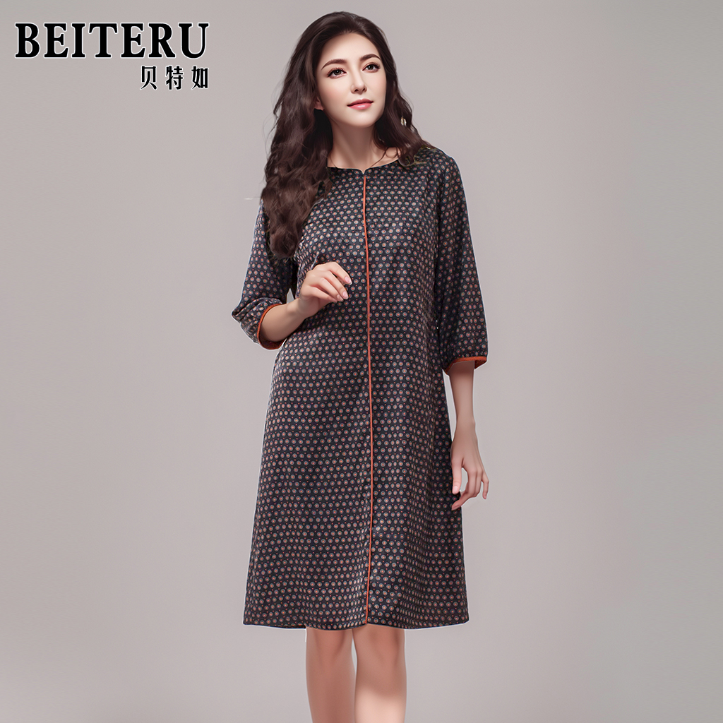 贝特如妈妈装潮流优雅连衣裙