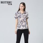 专柜正品 休闲上衣中老年女装 女装 T恤妈妈装 短袖 贝特如T恤夏季