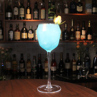 比利时高脚鼓形马天尼杯 无铅水晶玻璃日式鸡尾酒杯高脚古典酒杯