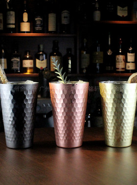 锤纹薄荷朱丽普杯锤点金属杯不锈钢鸡尾酒杯莫吉托Mint Julep Cup