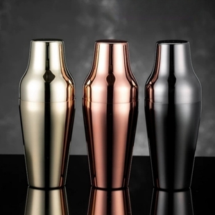 304不锈钢二段式 调酒器调酒工具波士顿600ml 调酒壶流线扣杯法式