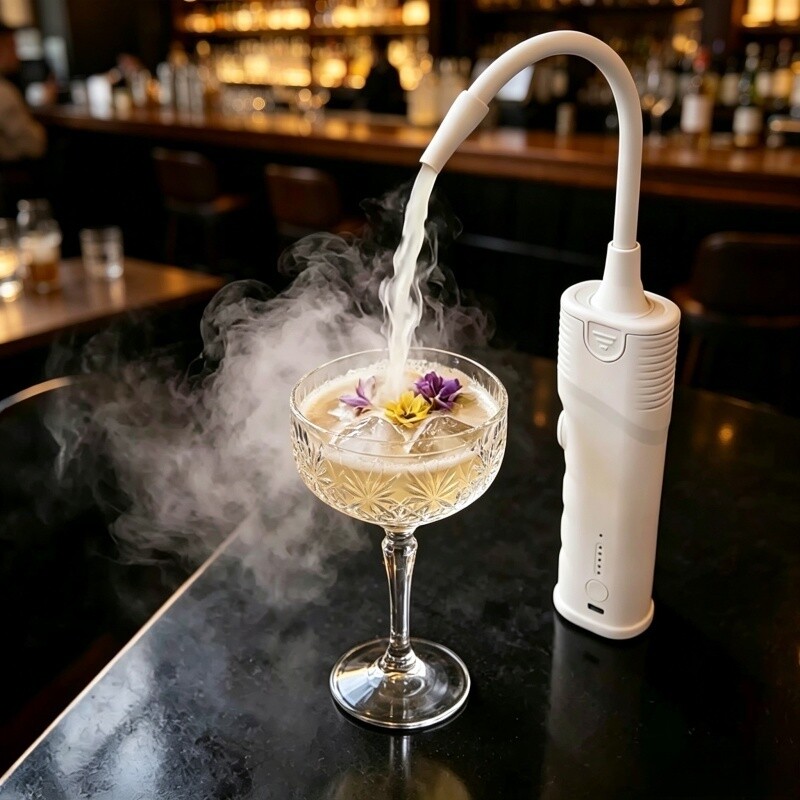 手持款鸡尾酒烟熏枪西餐咖啡冷烟机烟雾机分子美食料理机烟熏工具