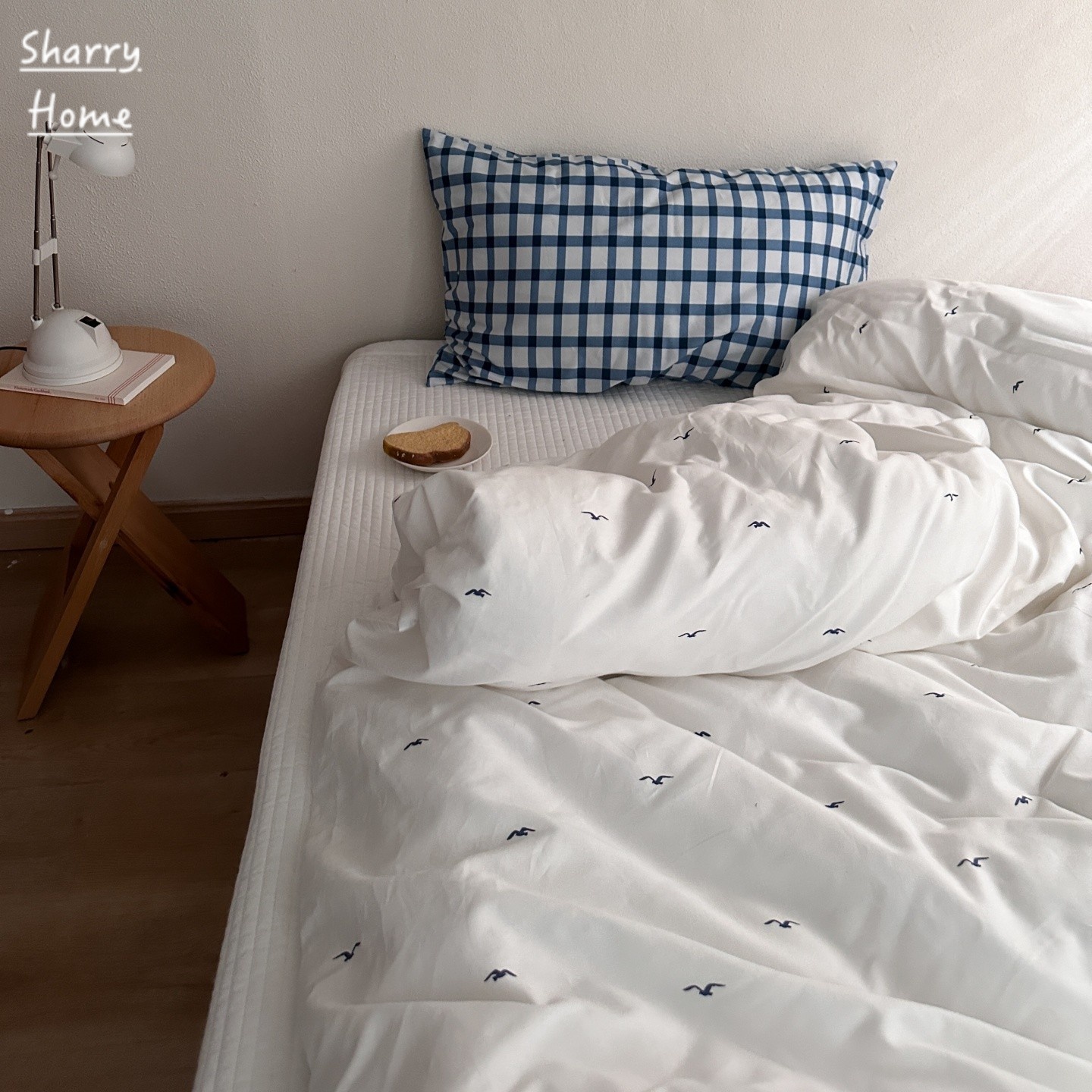 飞鸟集100全棉纯棉单被套1.5*2/2*2.3/2.2*2.4cm白色海鸥床上用品