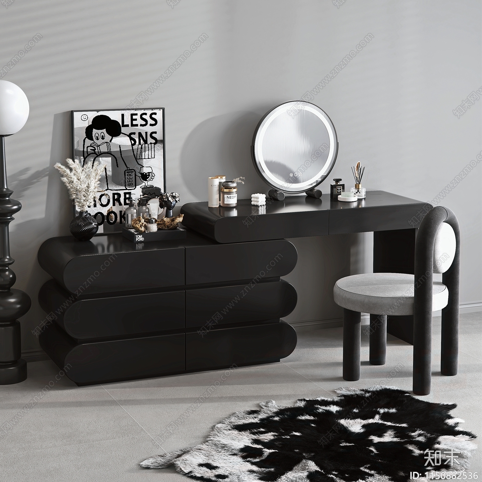 现代简约斗柜梳妆台收纳柜卧室化妆桌椅组合可以定制极简化妆桌子