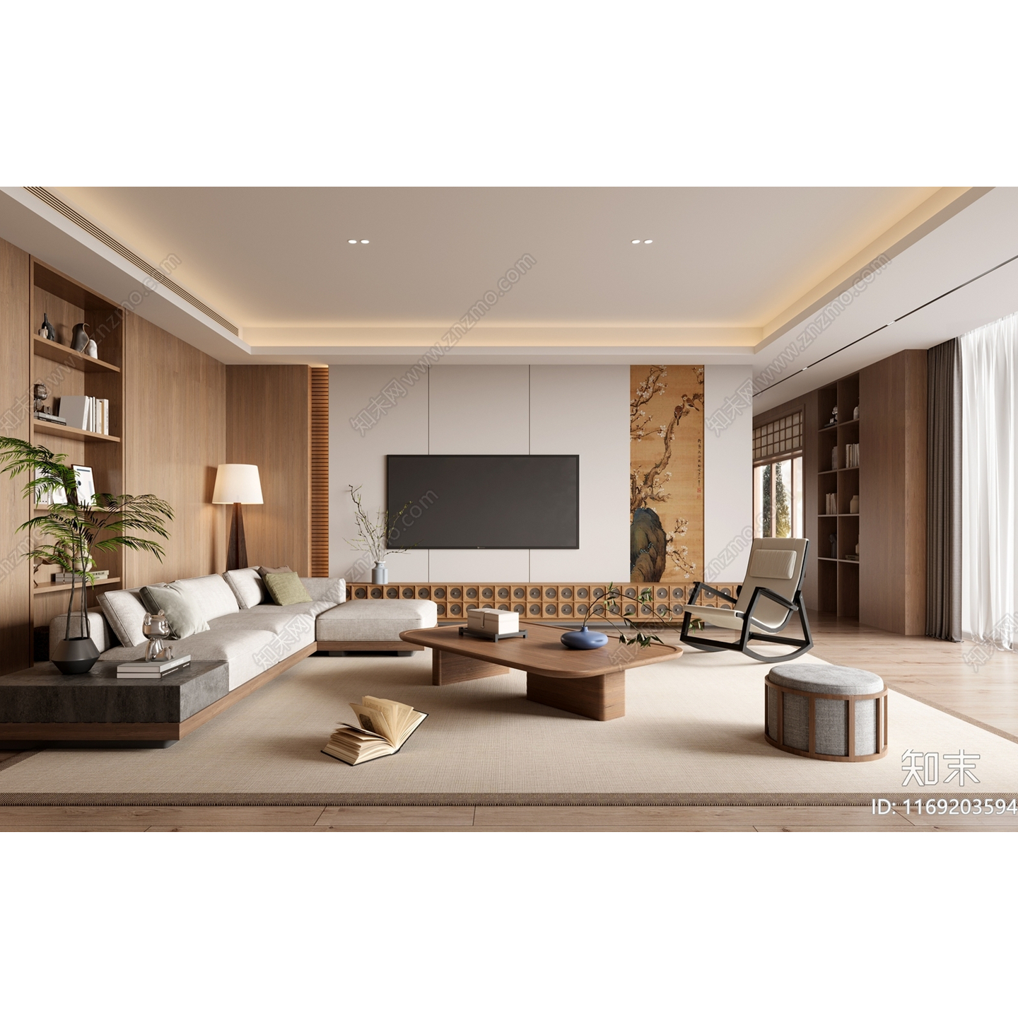 新中式实木沙发组合禅意客厅现代简约茶几组合客厅沙发全屋可定制