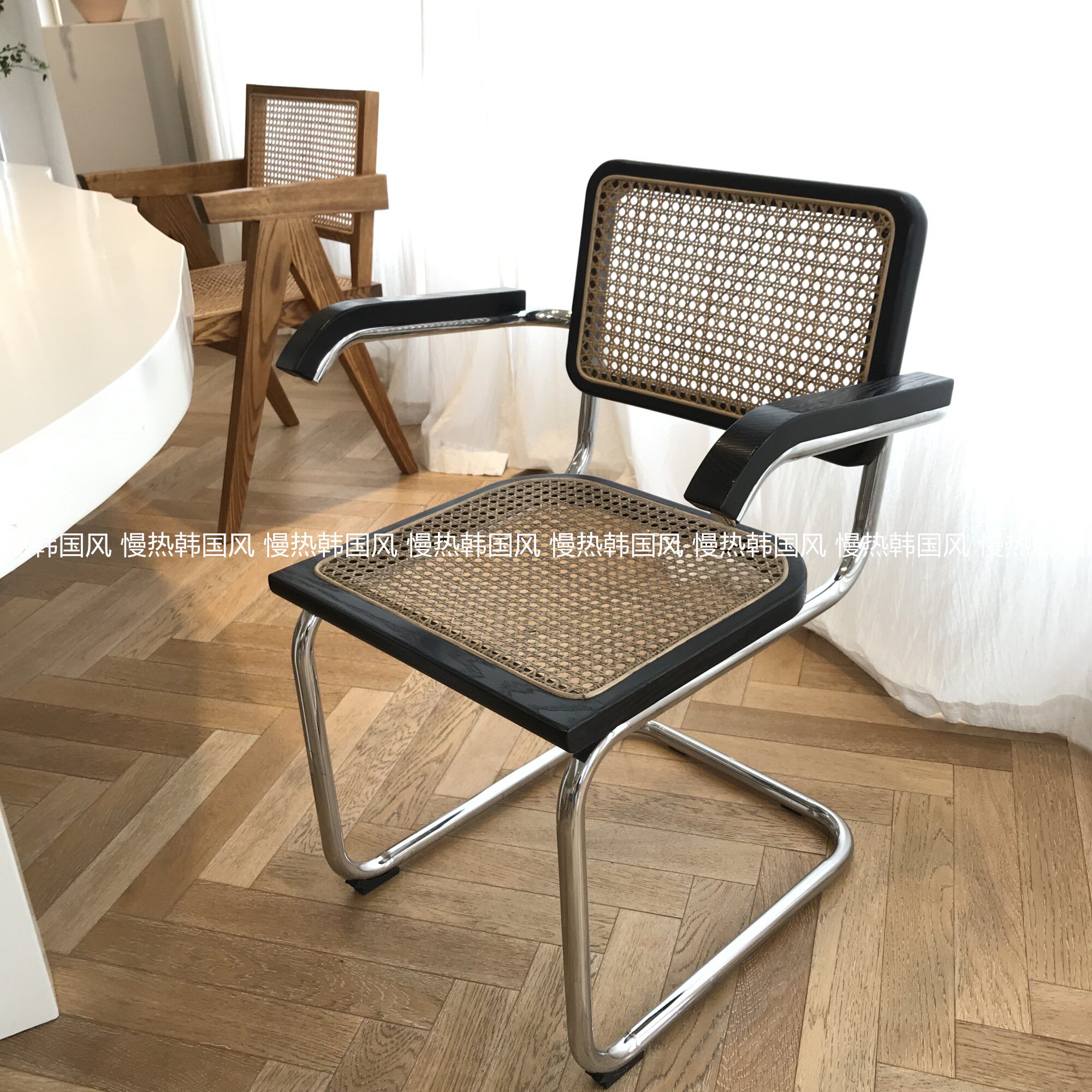 ins韩国代购 超红的一把北欧藤编设计靠背椅子|ruв категории жилой мебели, места категории, Председатель класса, стул - от Buy2taobao.com для оказания профессиональной услуги покупки агента Taobao