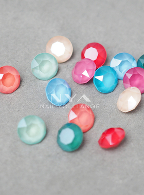 施家水晶奥钻美甲钻饰品1088尖底圆形高级感漆光底磨砂L106S-116S