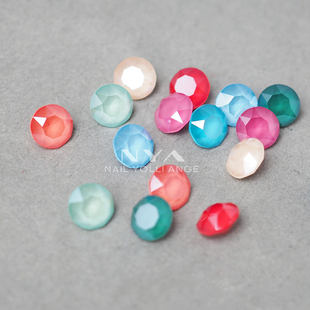 施家水晶奥钻美甲钻饰品1088尖底圆形高级感漆光底磨砂L106S 116S