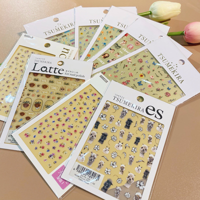 9月tsumekira美甲贴纸花草桃桃