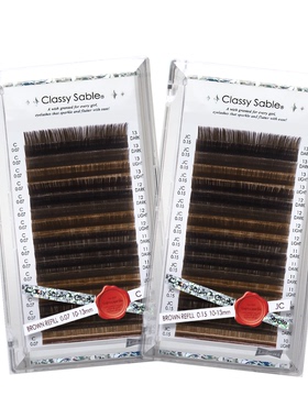 日本进口LADYCOCO【BrownRefill】棕色睫毛MIX混合装美睫上睫毛